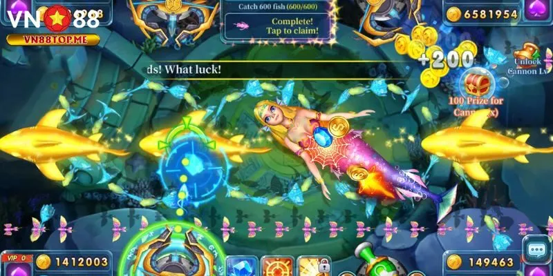 Bạn cần tiêu diệt các sinh vật biển trong bắn cá vàng